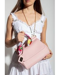 Dolce & Gabbana 'sicily Medium' Shoulder Bag - Pink