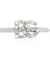 Dolce & Gabbana - Hair Clip With Shimmering Crystals - Lyst