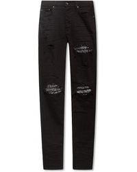 Amiri - Skinny Jeans With Patterned Inserts - Lyst