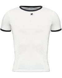 Courreges - T-Shirt With Logo - Lyst