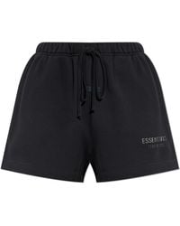 Fear Of God - Cotton Shorts With Logo Patch, - Lyst