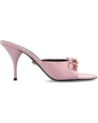 Versace - Heeled Mules "Opera Bow" - Lyst