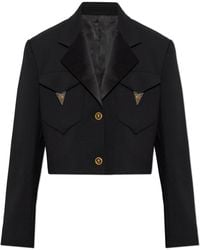 Versace - Short Jacket With Appliqués - Lyst