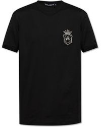 Dolce & Gabbana - T-Shirt With Appliqué - Lyst