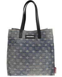 DSquared² - Denim Bag With Monogram - Lyst