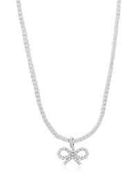 Self-Portrait - Necklace With Shimmering Crystals - Lyst