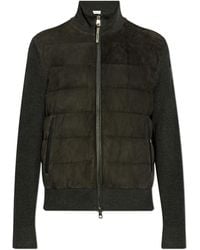 Moncler - Cardigan With Quilted Front - Lyst