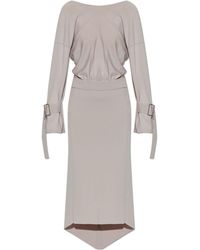 Lanvin - Dress With Decorative Tie - Lyst