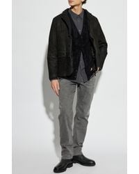 AllSaints - Suede Jacket Survey With Vintage Effect - Lyst