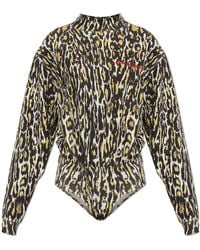 Willy Chavarria - Patterned Long-Sleeved Bodysuit - Lyst
