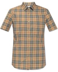 Burberry - Shirt With 'nova Check' Pattern, - Lyst