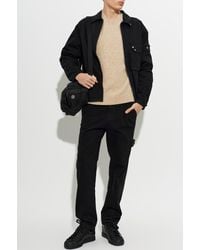 Stone Island - Denim Jacket With Logo Patch - Lyst