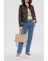 Burberry - Quilted Jacket With A Check Pattern - Lyst