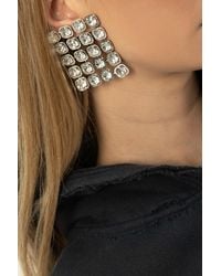 Balenciaga - Earrings With Shimmering Crystals - Lyst