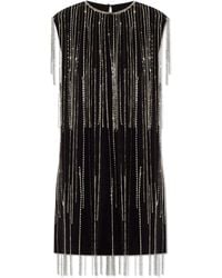 AllSaints - Ilia Diamante-embellished Recycled-polyester Mini Dress - Lyst