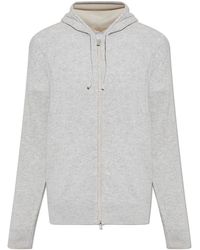 Eleventy - Cashmere Cardigan With Hood - Lyst