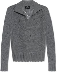 Etro - Cashmere Sweater With Collar - Lyst