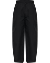 Givenchy - Cotton Trousers With Logo Patch - Lyst