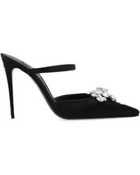 Dolce & Gabbana - Satiny Heeled Mules - Lyst