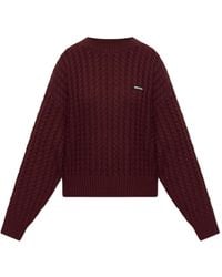 ROTATE BIRGER CHRISTENSEN - Wool Sweater With Logo Patch - Lyst
