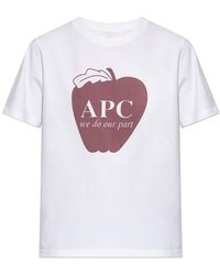 A.P.C. - T-Shirt With Print - Lyst