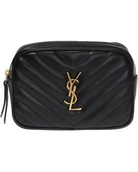 Saint Laurent 'lou' Quilted Belt Bag - Black