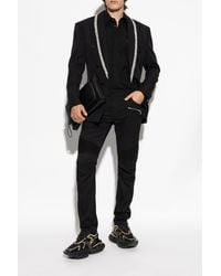 Balmain - Blazer With Shimmering Appliqués - Lyst
