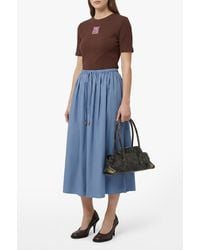 Marni - T-Shirt With Colorfully Embroidered Logo - Lyst