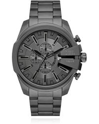 DIESEL - "Mega Chief Slim" Steel Watch - Lyst