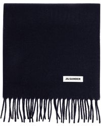 Jil Sander - Wool Scarf With Fringes - Lyst