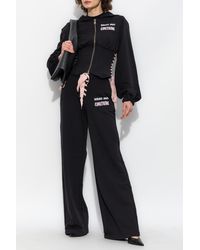 Versace Jeans Couture - Sweatshirt With Decorative Side Lacing - Lyst