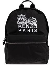 KENZO - Backpack With Embroidered Logo - Lyst