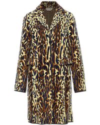 Marni - Velvet Coat With Animal Print - Lyst
