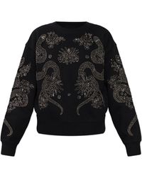 AllSaints - Sweatshirt With 'Cecile' Appliqués - Lyst