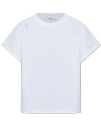 Rag & Bone - T-Shirt With Openwork Trim - Lyst