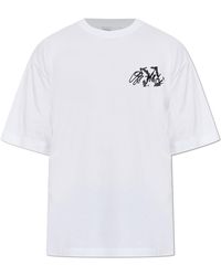 Off-White c/o Virgil Abloh - T-Shirt With Embroidered Logo - Lyst