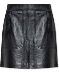 Munthe - ‘Limone’ Leather Skirt - Lyst