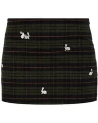 Carne Bollente - Short Skirt With A Check Pattern - Lyst