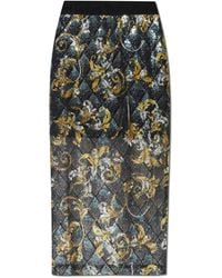 Versace Jeans Couture - Sequin Skirt With Barocco Pattern - Lyst