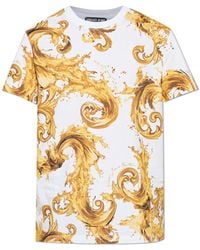 Versace Jeans Couture - T-Shirt With 'Barocco' Pattern - Lyst