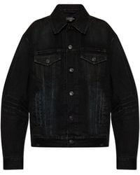 Balenciaga - Denim Jacket With Vintage Effect - Lyst