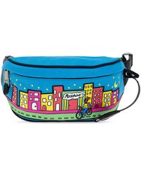 Moschino Belt Bag With Patch - Blue