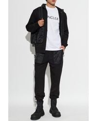 Moncler - Trousers With Logo Patch - Lyst