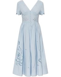 Self-Portrait - Dress With A V-Neckline - Lyst