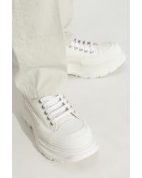 McQueen - Tread Slick White Canvas Lace-up - Lyst
