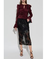 ROTATE BIRGER CHRISTENSEN - Top With Decorative Ruffles - Lyst