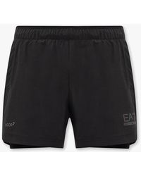 EA7 Training Shorts With Logo - Black