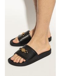 Versace - Slides With Logo - Lyst