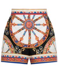 Dolce & Gabbana - Shorts With 'Carretto' Print - Lyst