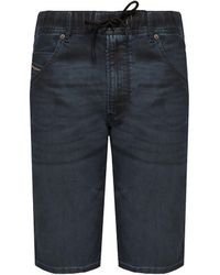 Diesel Shorts in denim bianchi con logo 00J3WH-KXA95 main image 1
